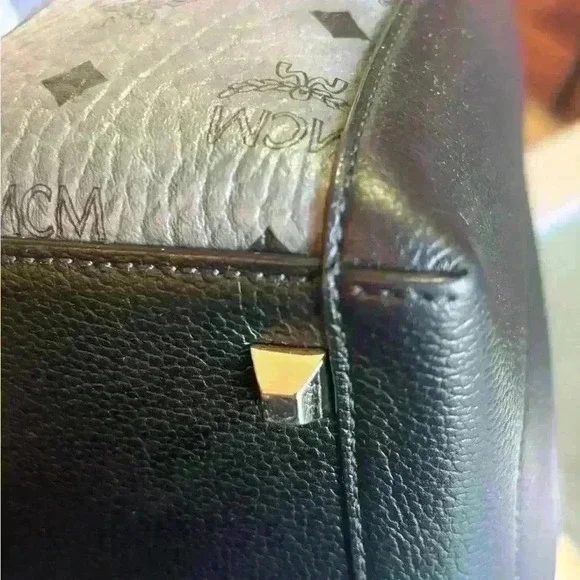 MCM Sarah Leather and Visetos Canvas Hobo/Crossbody - Picture 7 of 16